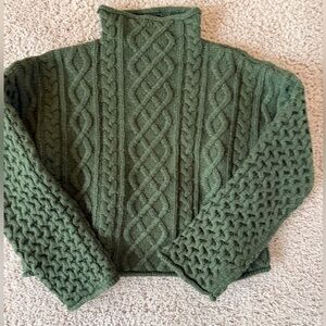 Tuckernuck Green Cable Knit Sweater